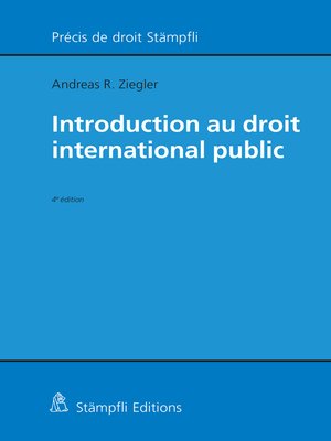 cover image of Introduction au droit international public